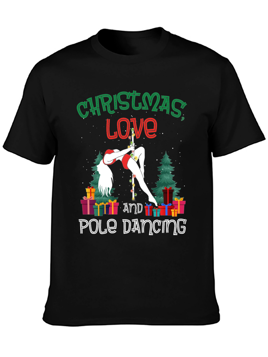 Christmas Love Pole Dancing Graphic Tee