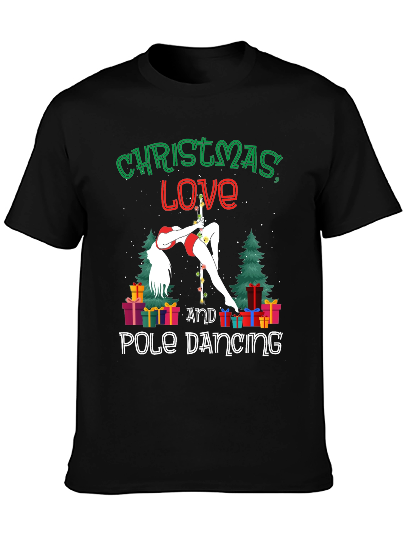Christmas Love Pole Dancing Graphic Tee