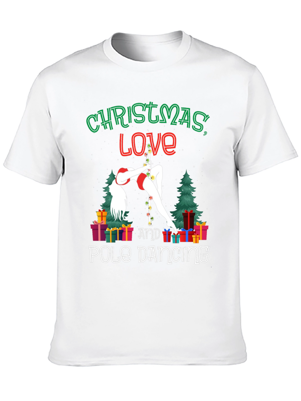 Christmas Love Pole Dancing Graphic Tee