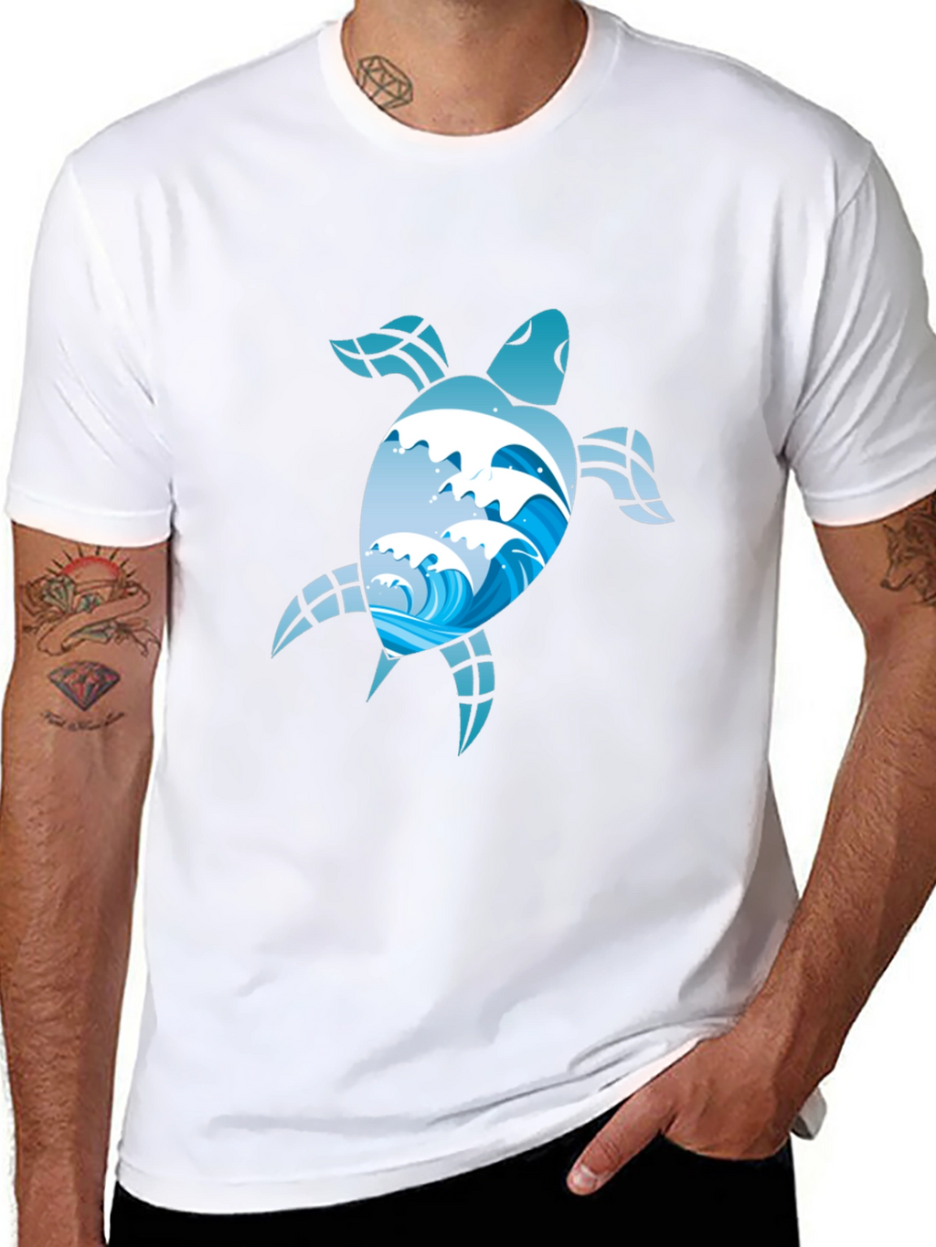 Ocean Wave Turtle Graphic Tee