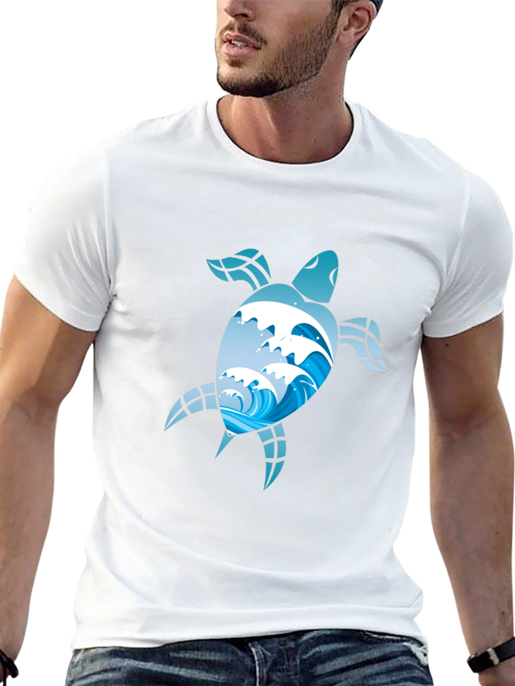 Ocean Wave Turtle Graphic Tee