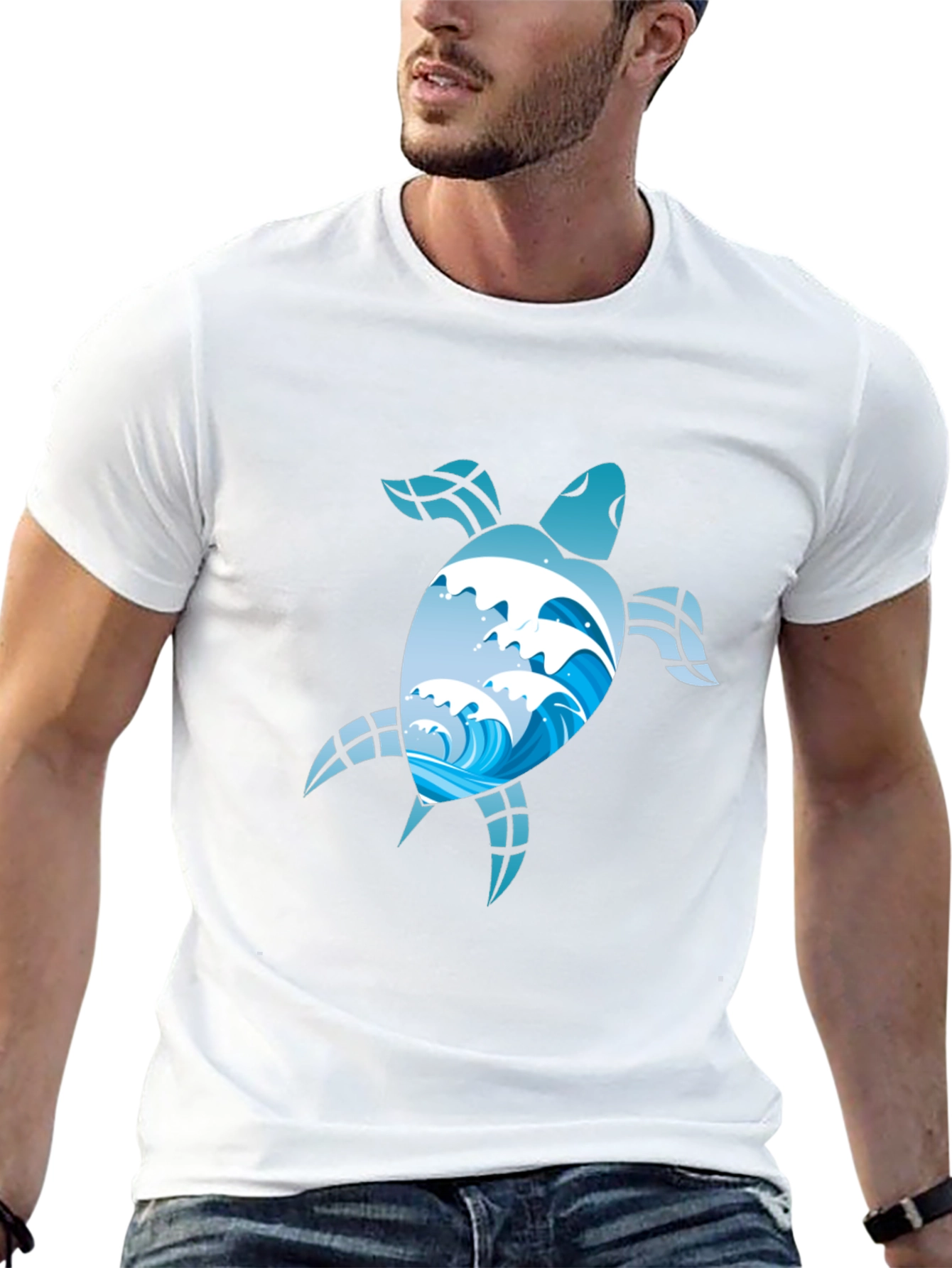 Ocean Wave Turtle Graphic Tee