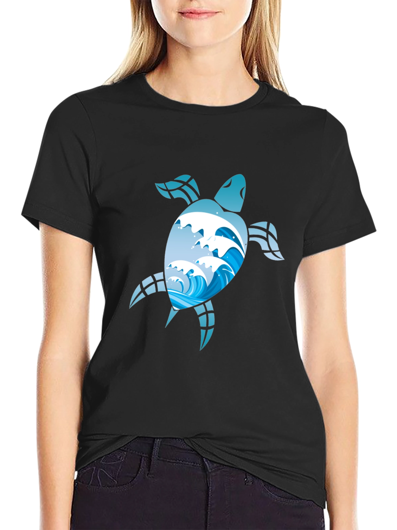 Ocean Wave Turtle Graphic Tee