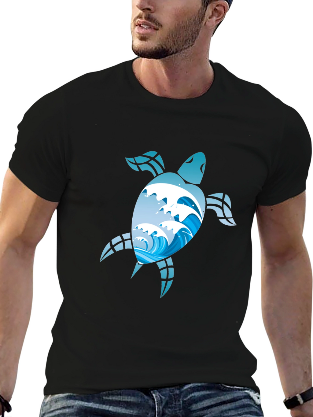 Ocean Wave Turtle Graphic Tee