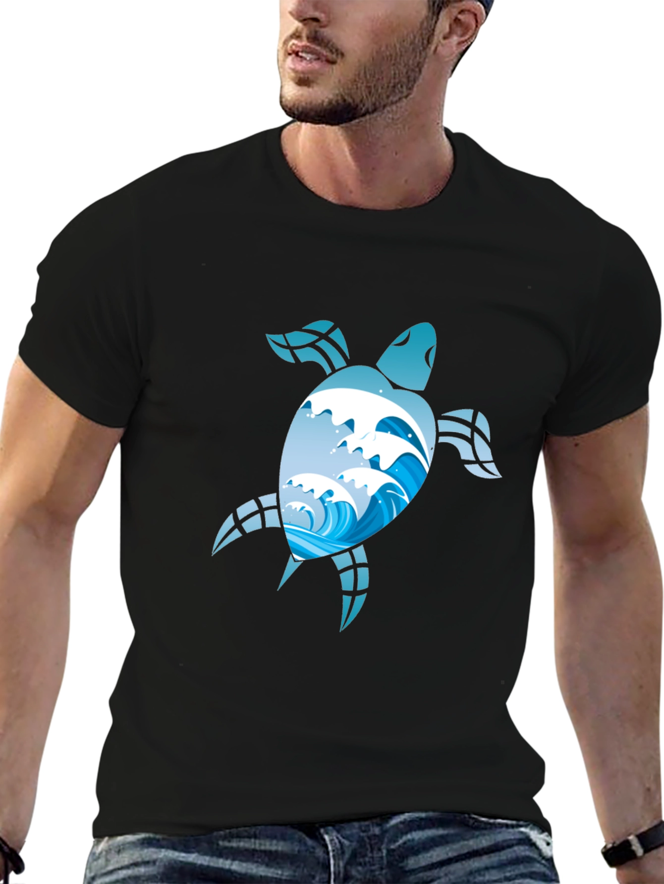 Ocean Wave Turtle Graphic Tee