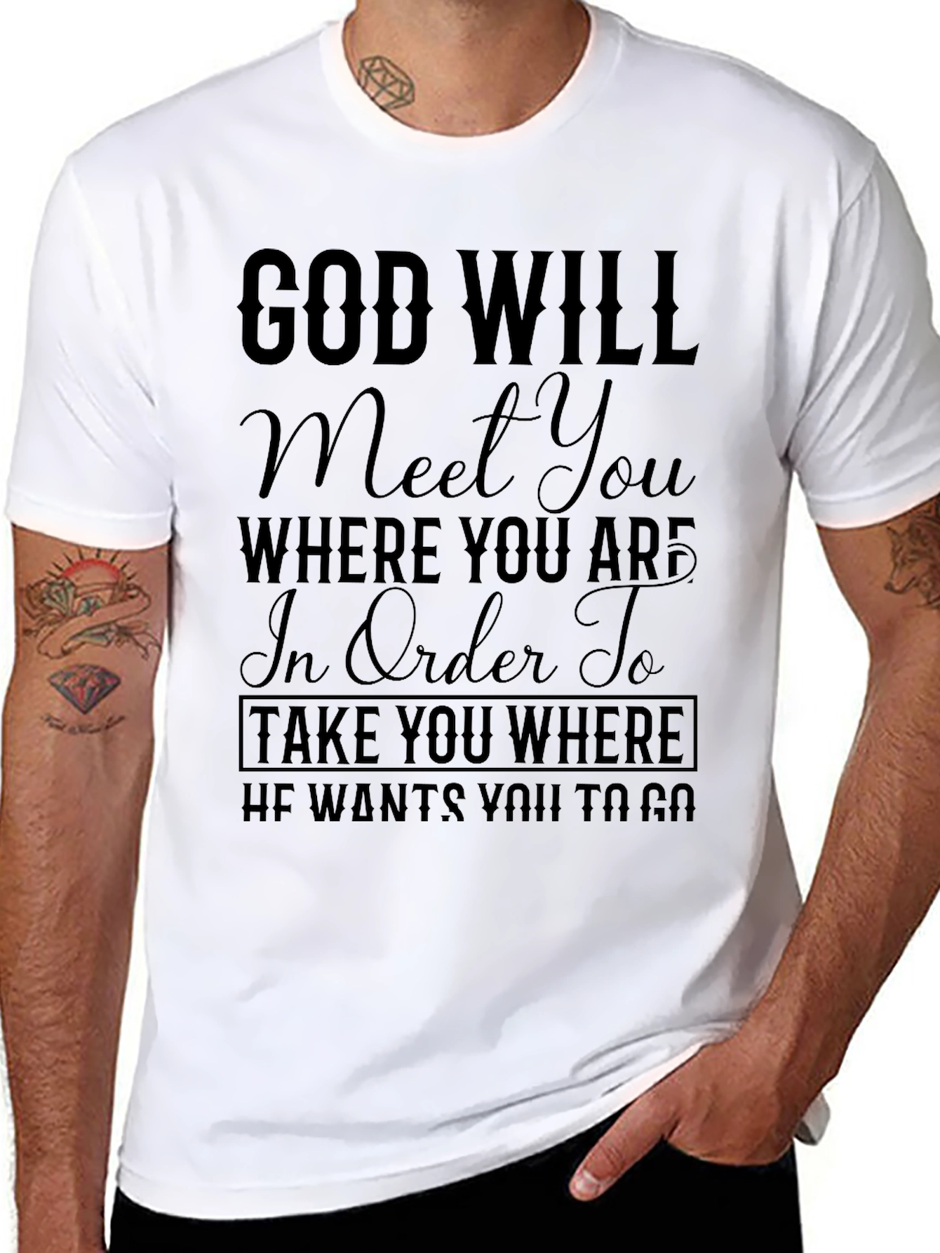 God Will Meet You T-Shirt Religious Christian Faith