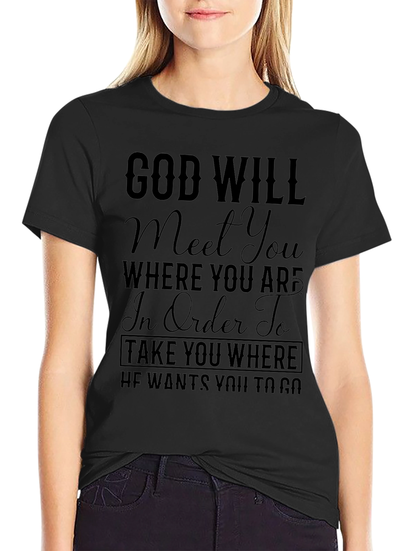 God Will Meet You T-Shirt Religious Christian Faith