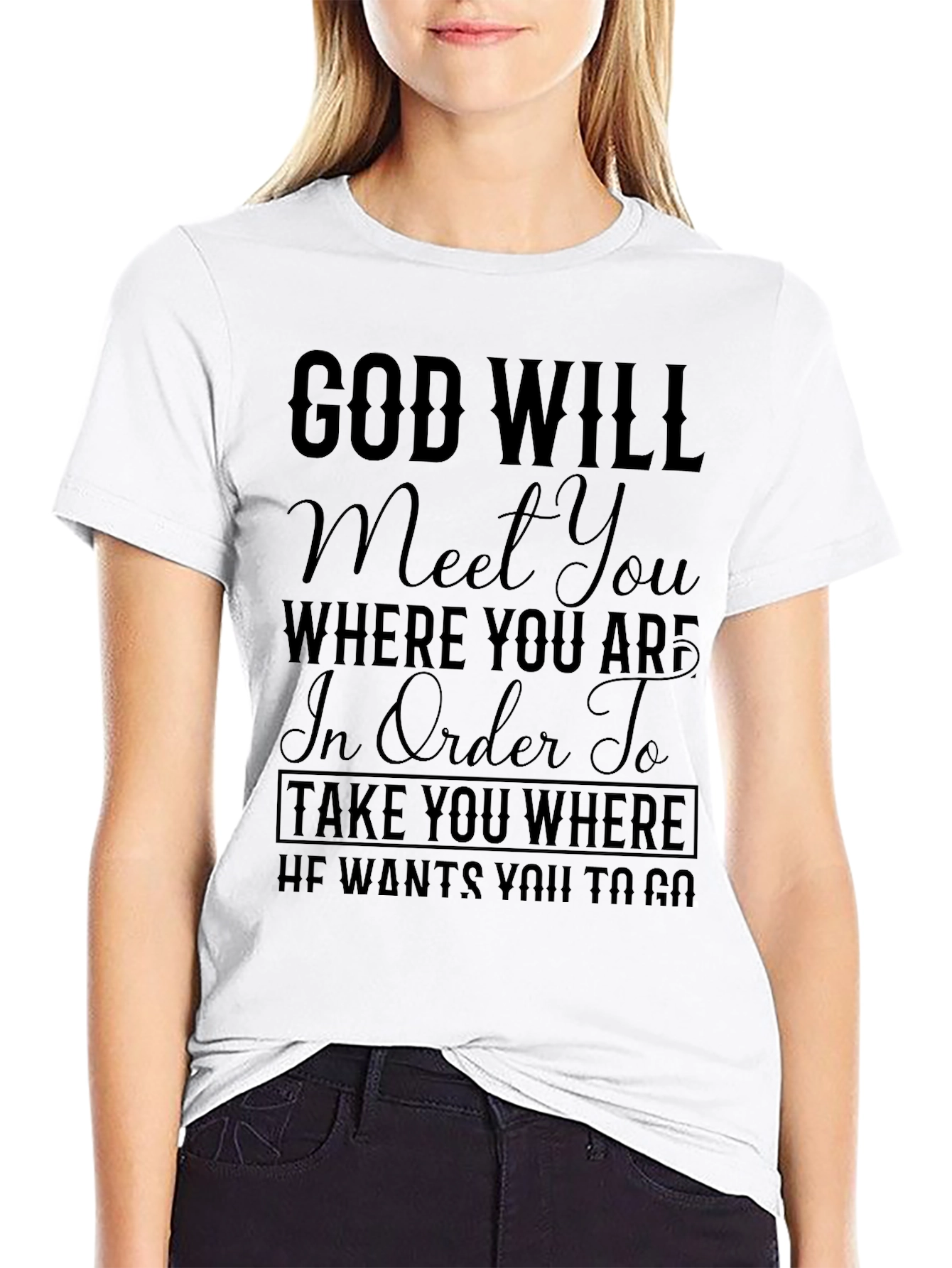 God Will Meet You T-Shirt Religious Christian Faith