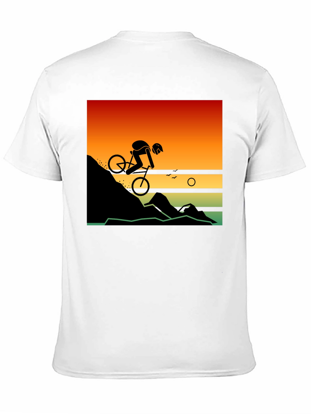 Mountain Biker Sunset Graphic Tee