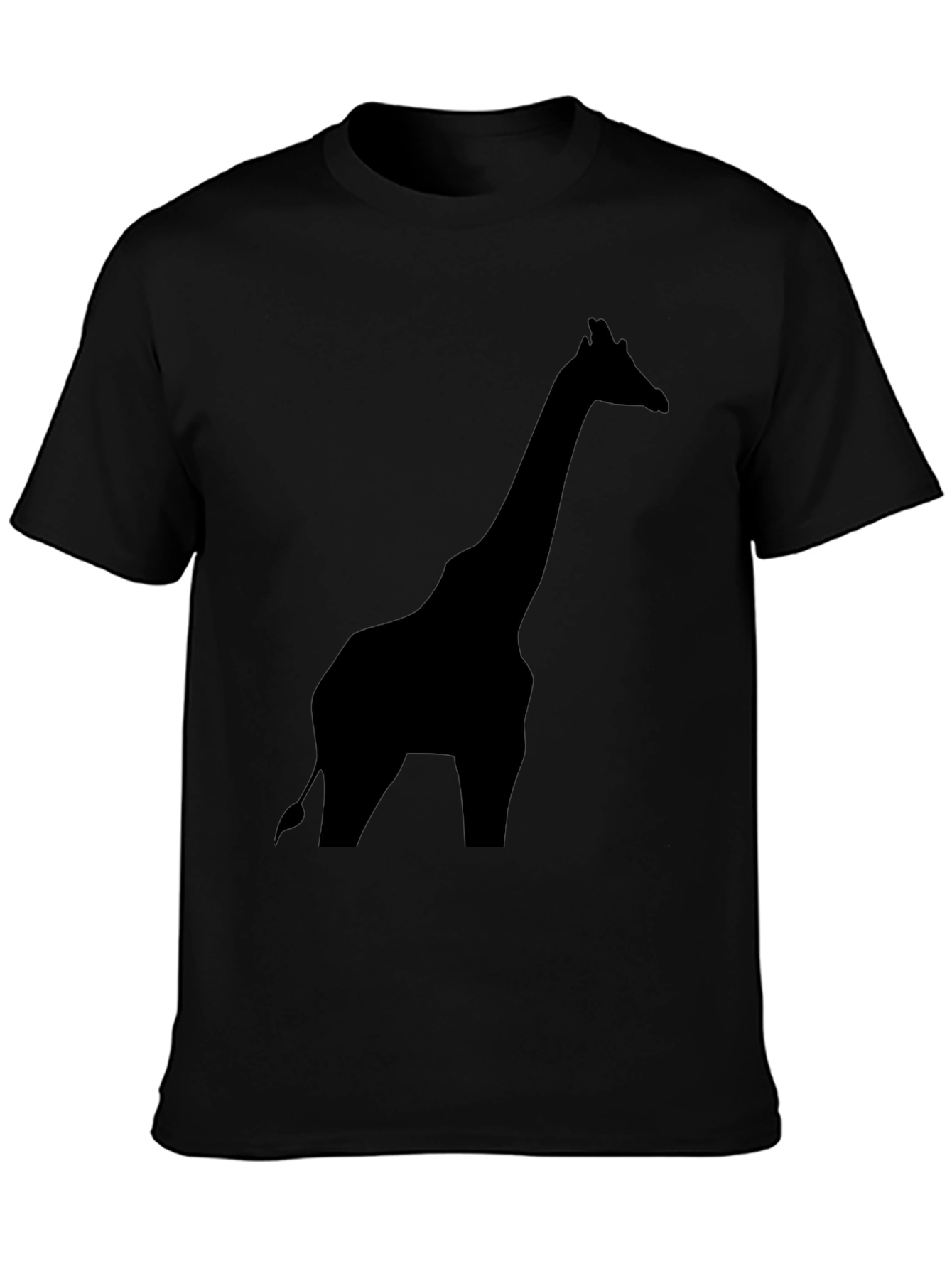 Giraffe Silhouette Graphic Tee - Stylish Black Shirt