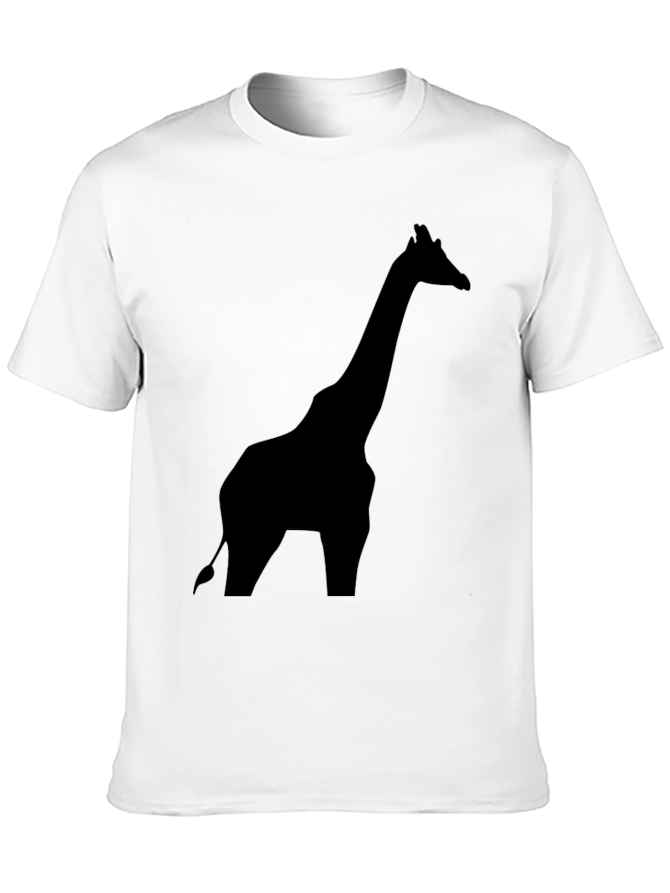 Giraffe Silhouette Graphic Tee - Stylish Black Shirt