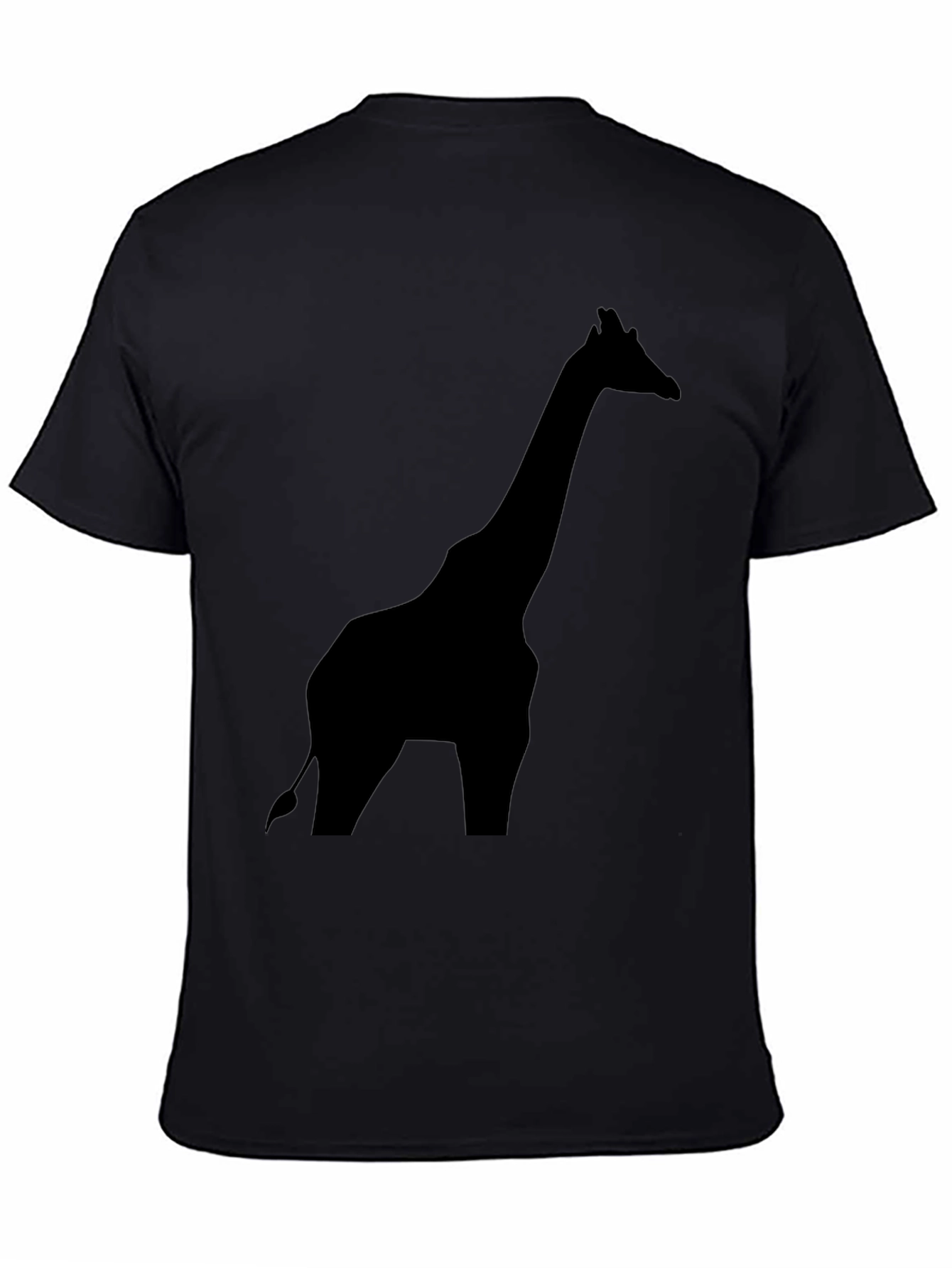 Giraffe Silhouette Graphic Tee - Stylish Black Shirt