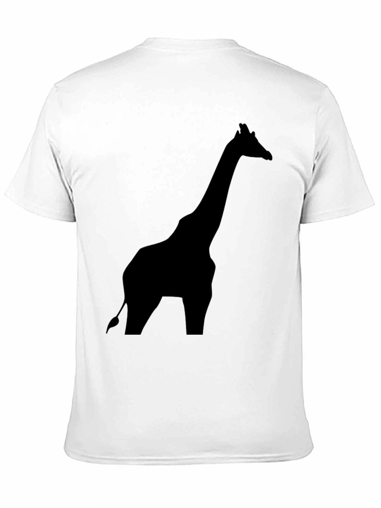 Giraffe Silhouette Graphic Tee - Stylish Black Shirt
