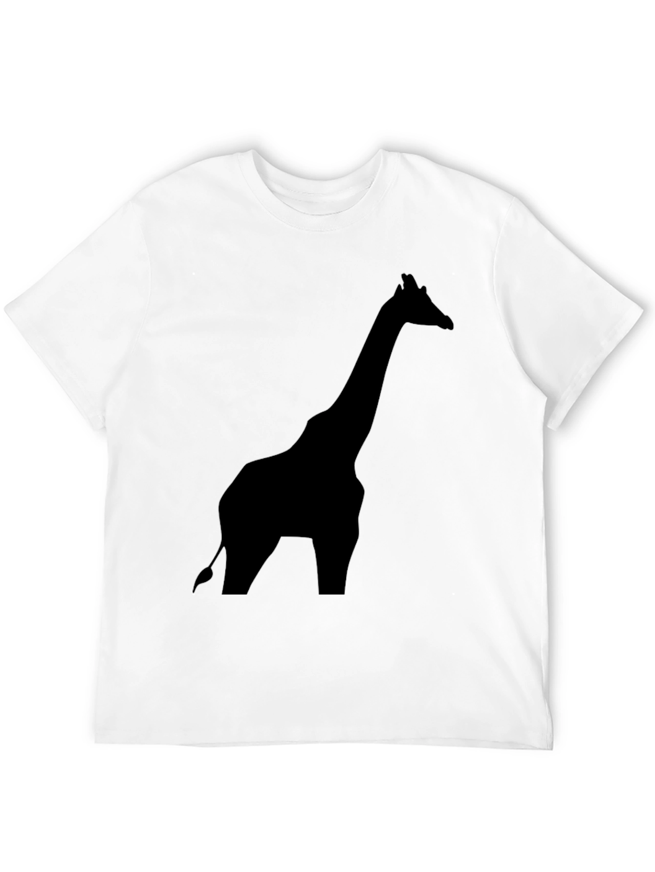 Giraffe Silhouette Graphic Tee - Stylish Black Shirt