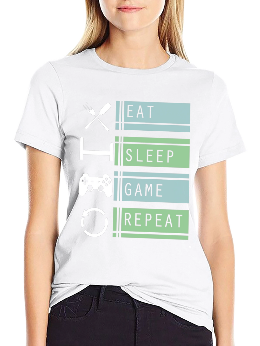 Eat Sleep Game Repeat Gamer T-Shirt
