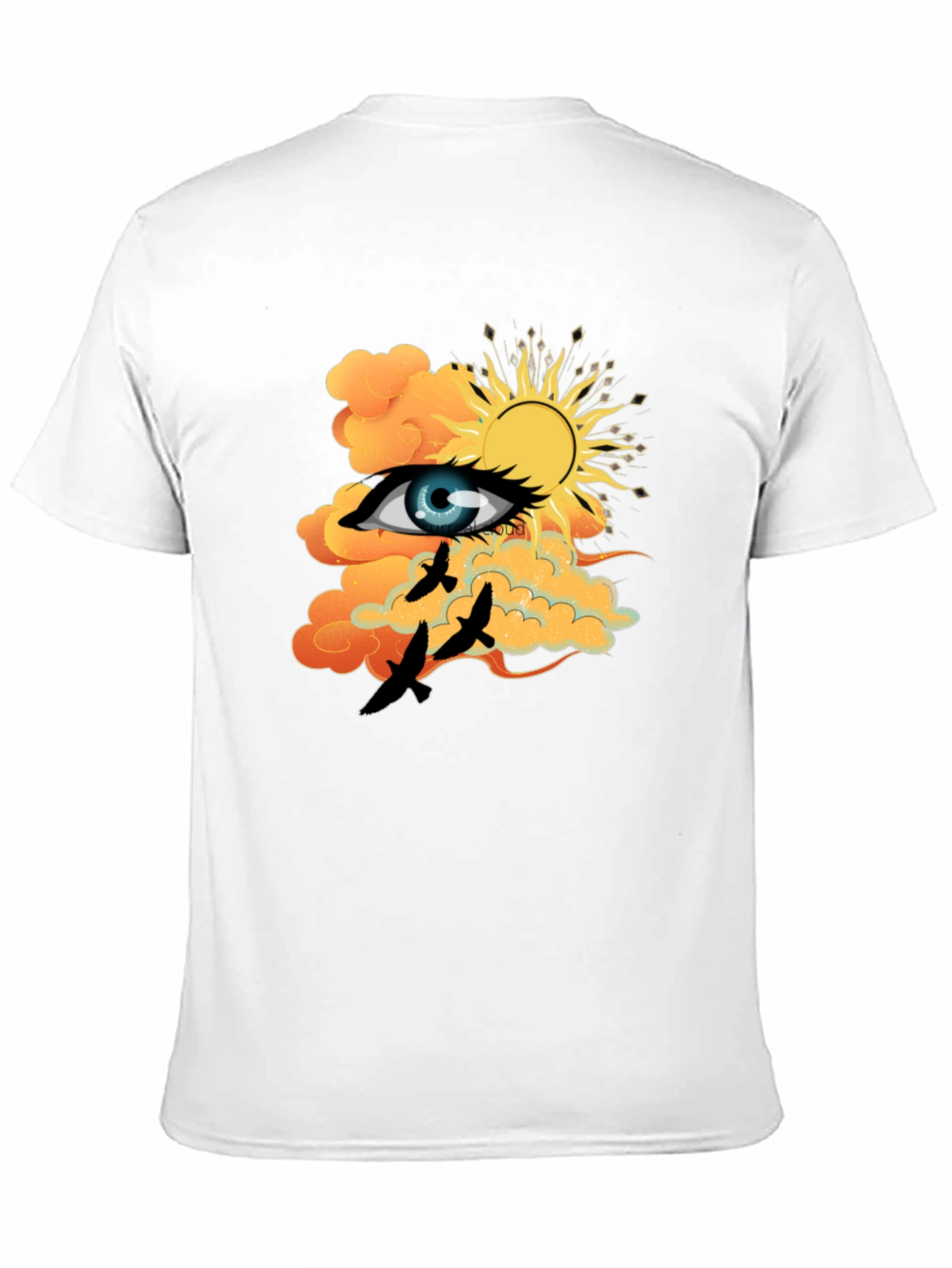 Eye & Sun Graphic Tee - Black Cotton Blend