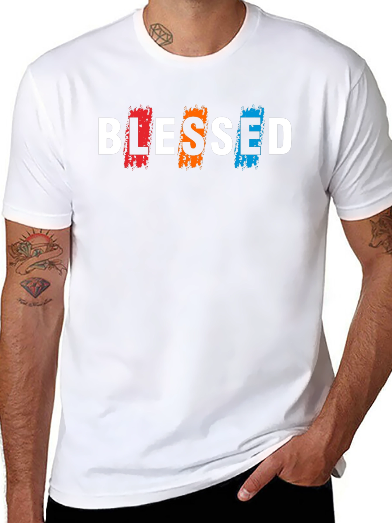 Blessed Graphic Print Black T-Shirt
