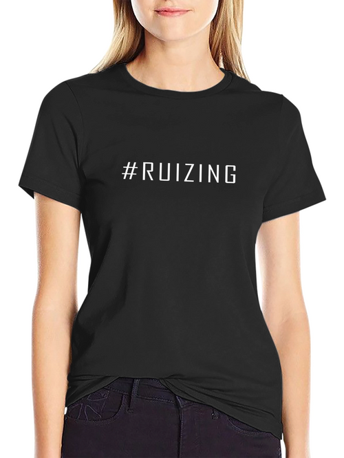 #Ruizing Black Graphic Tee - Modern Trendy Style
