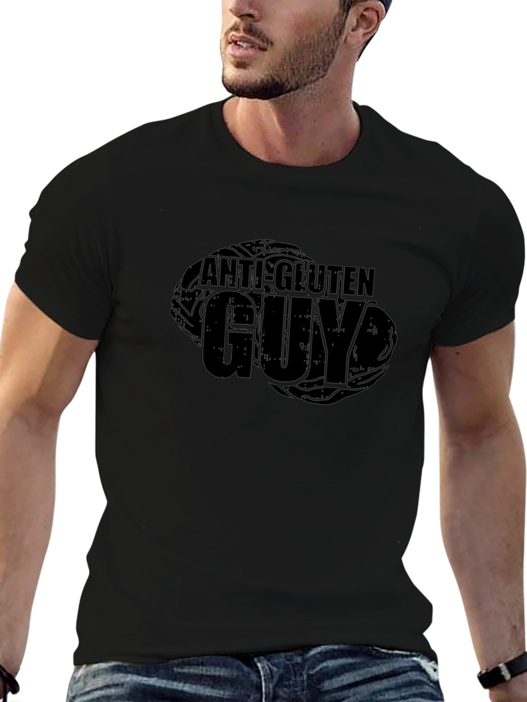 Anti-Gluten Guy Black T-Shirt