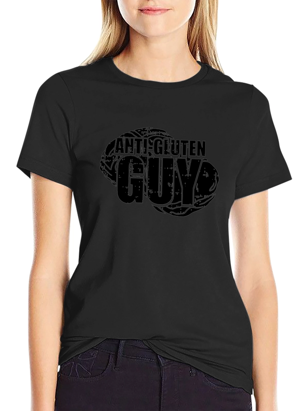 Anti-Gluten Guy Black T-Shirt