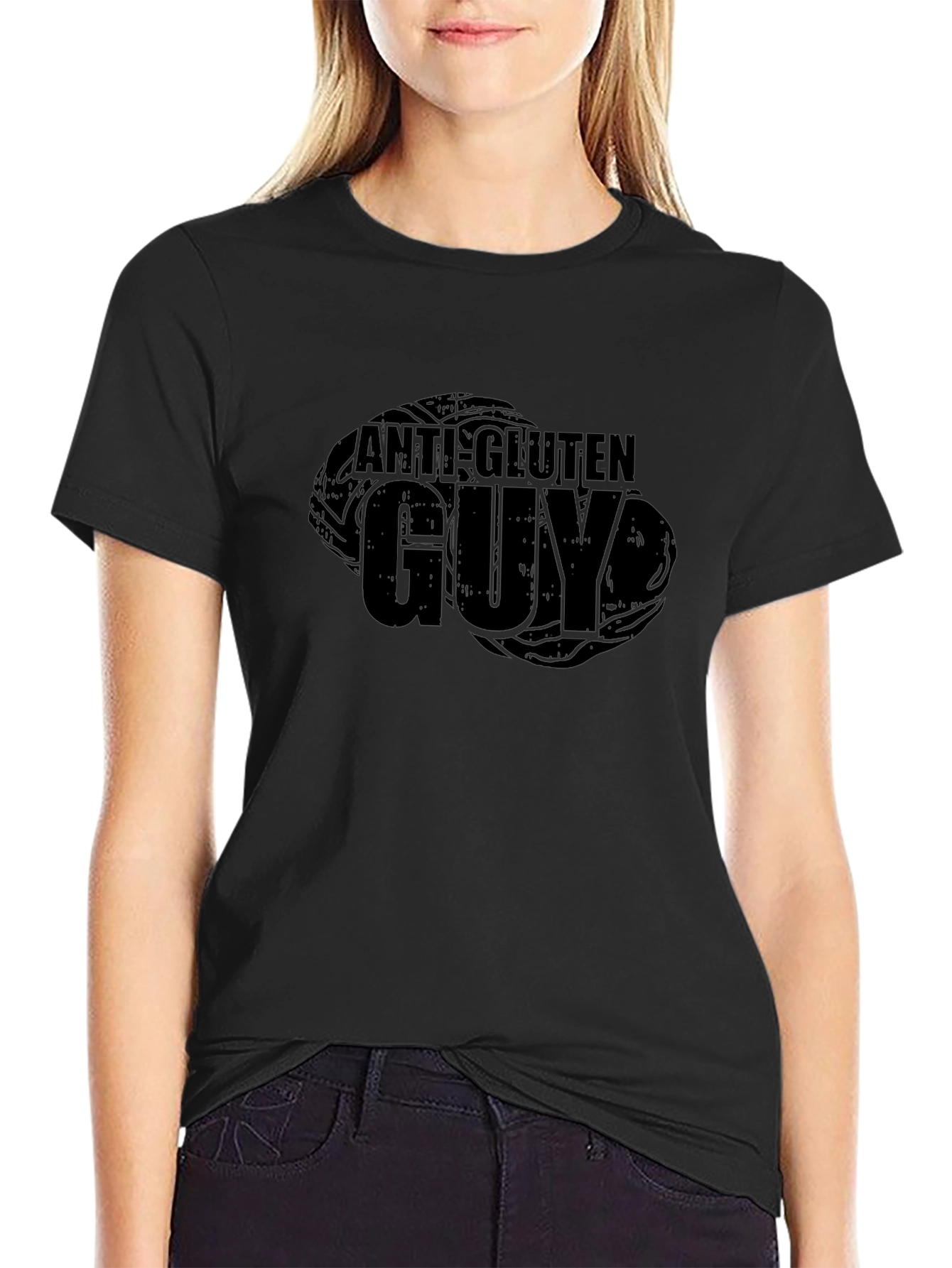 Anti-Gluten Guy Black T-Shirt