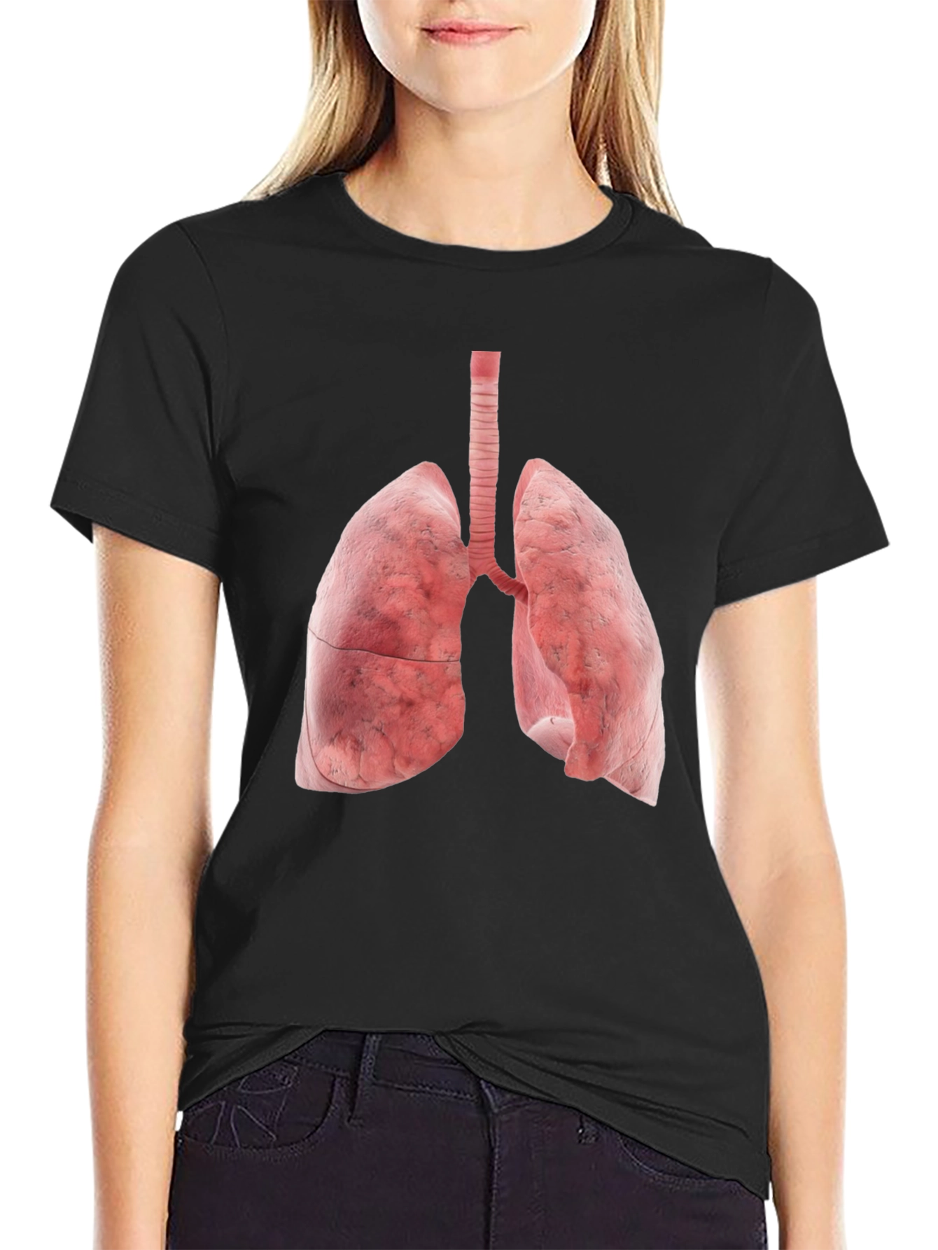Human Lungs Graphic Tee - Anatomical Design