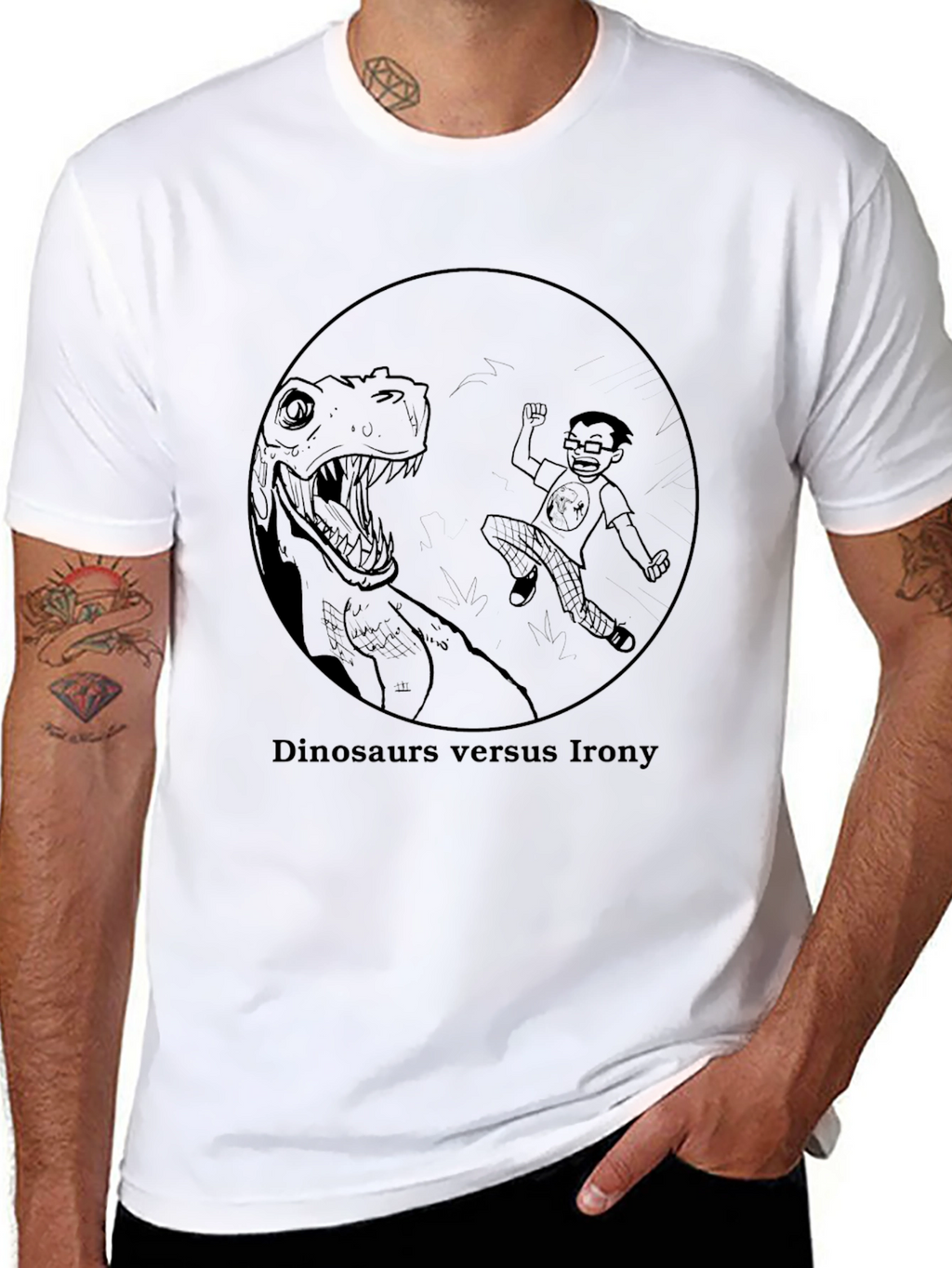 Dinosaurs vs. Irony Graphic Tee
