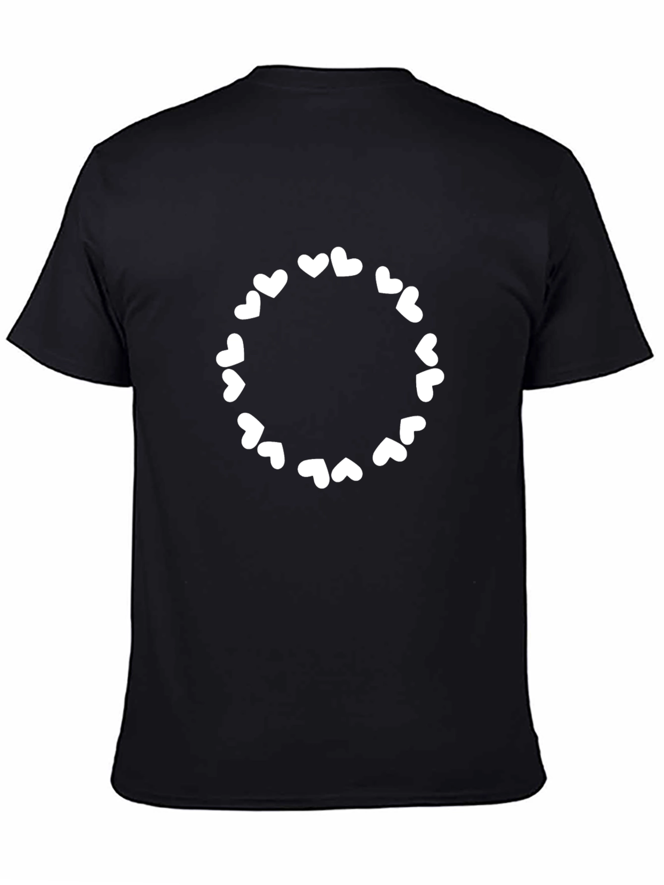 Heart Circle Graphic Tee - Black