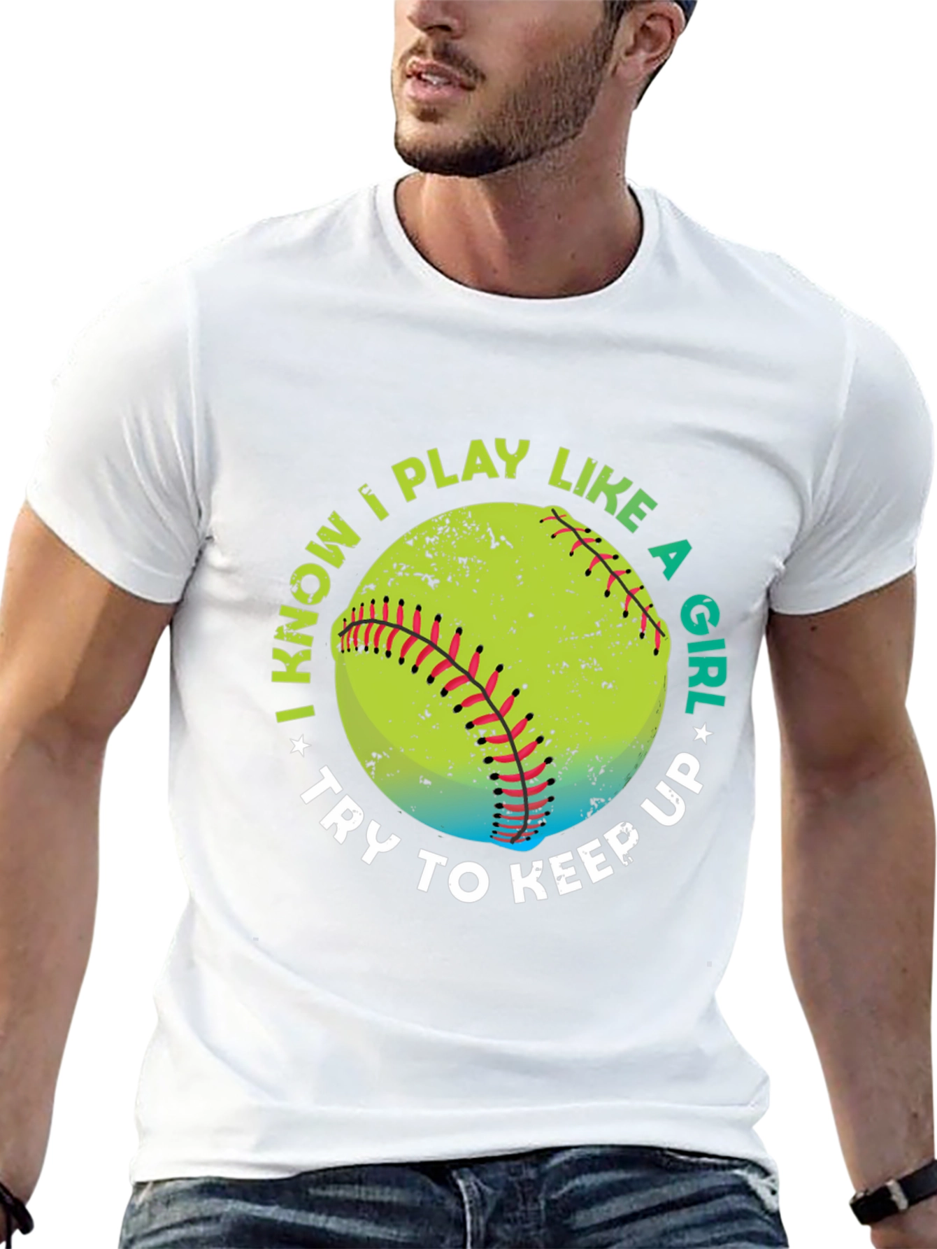 I Know I Play Like A Girl Softball T-Shirt