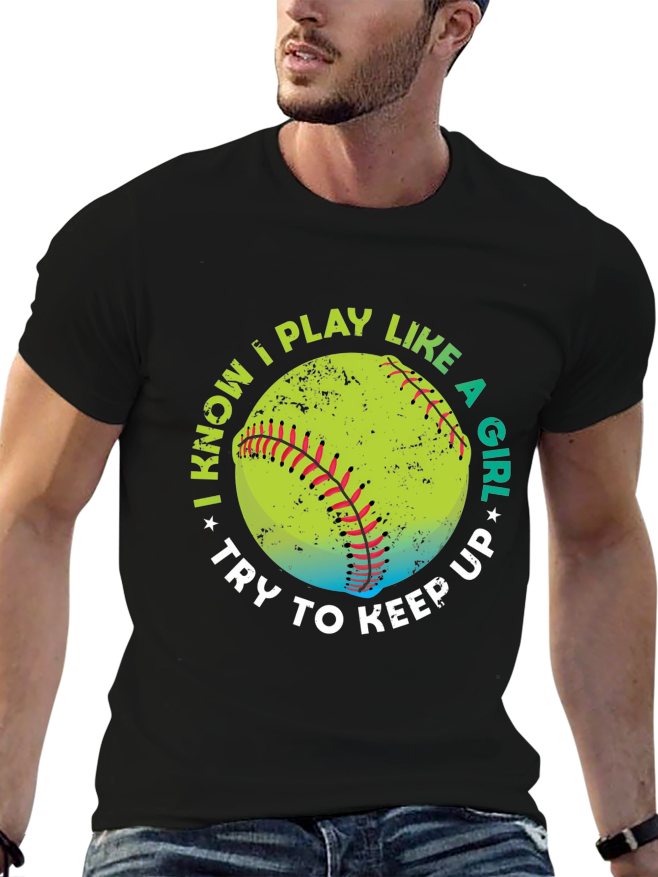 I Know I Play Like A Girl Softball T-Shirt