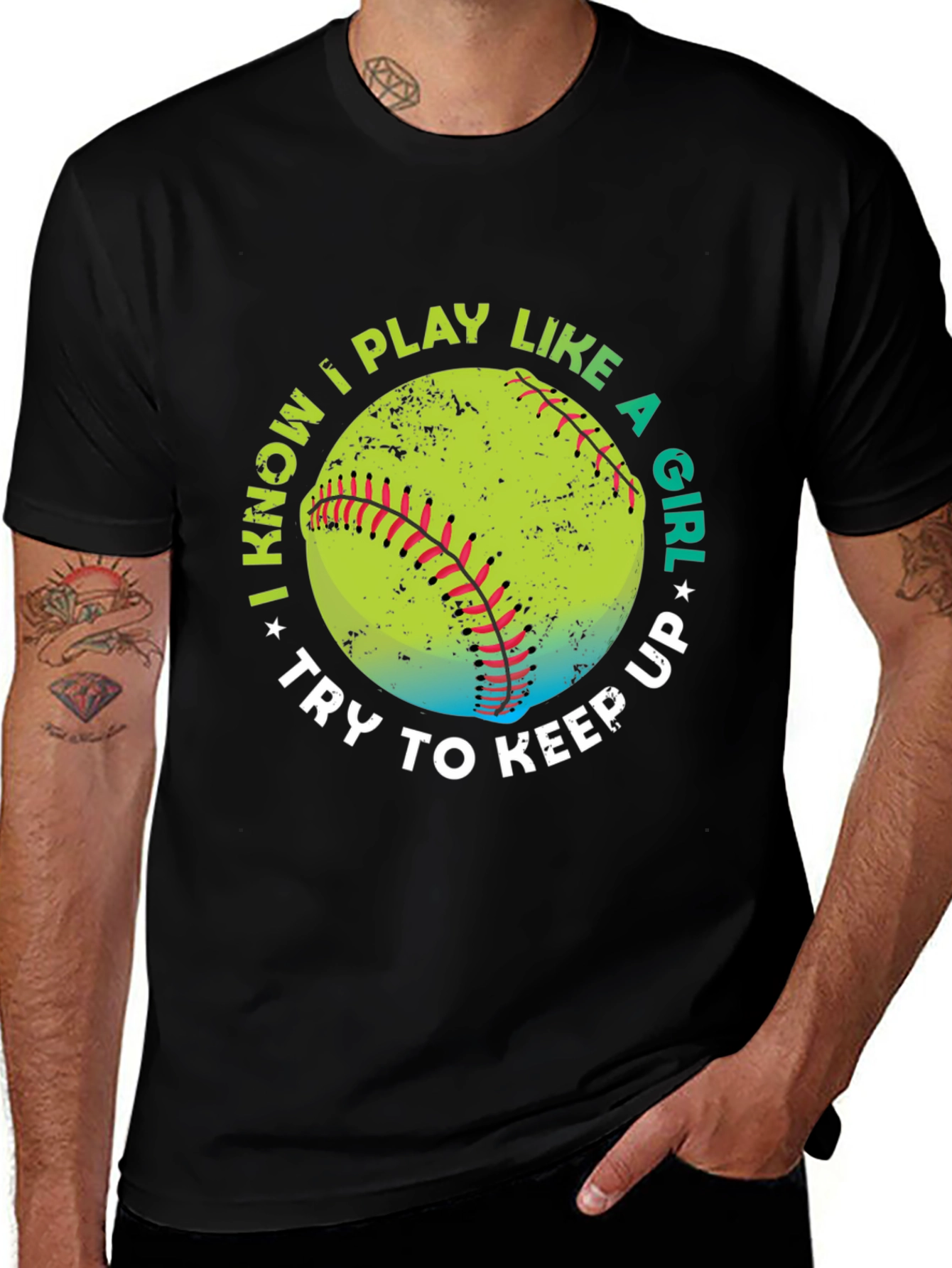 I Know I Play Like A Girl Softball T-Shirt
