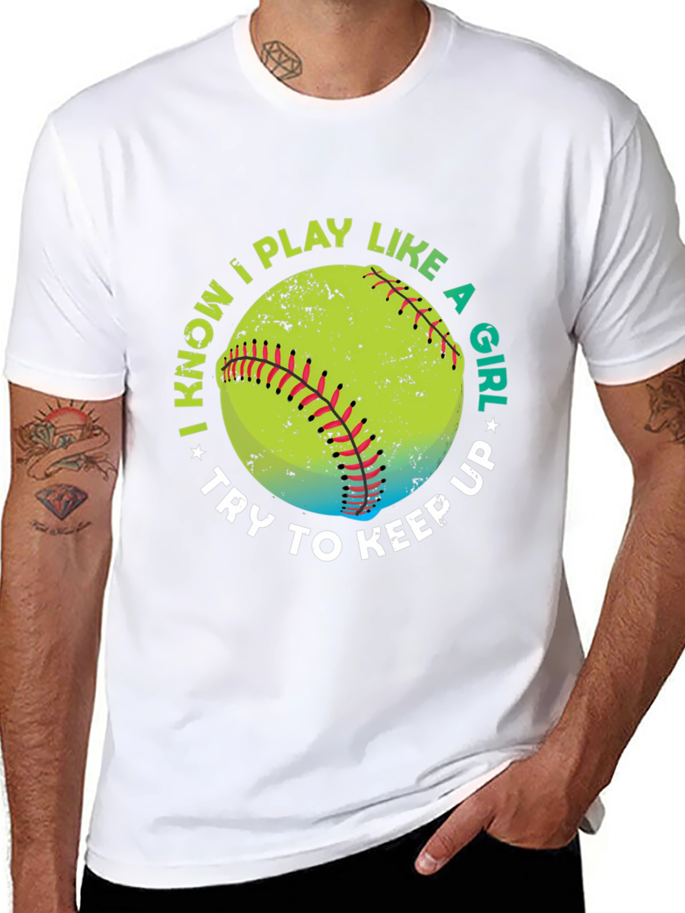 I Know I Play Like A Girl Softball T-Shirt