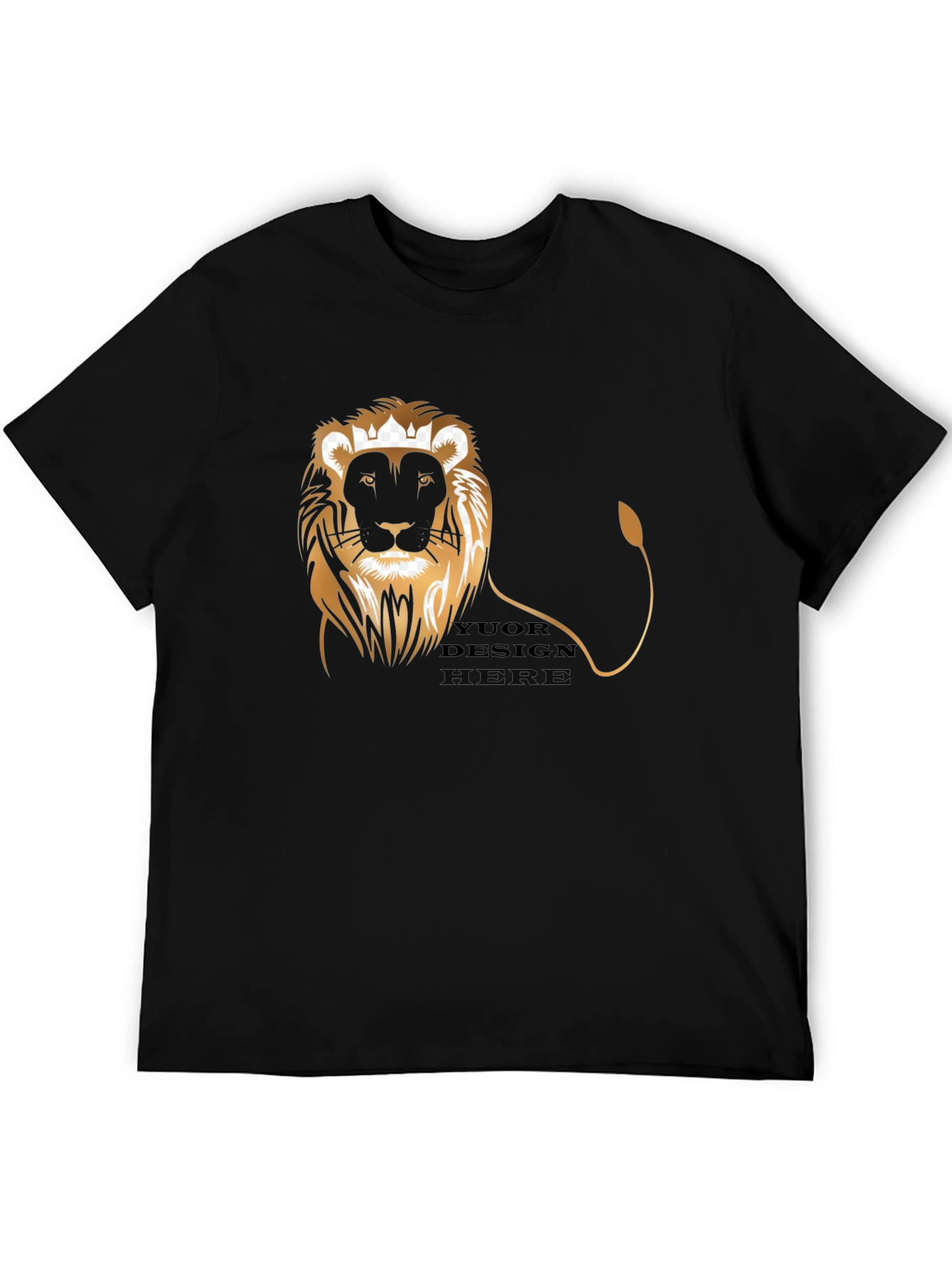 King Lion Black Graphic Tee