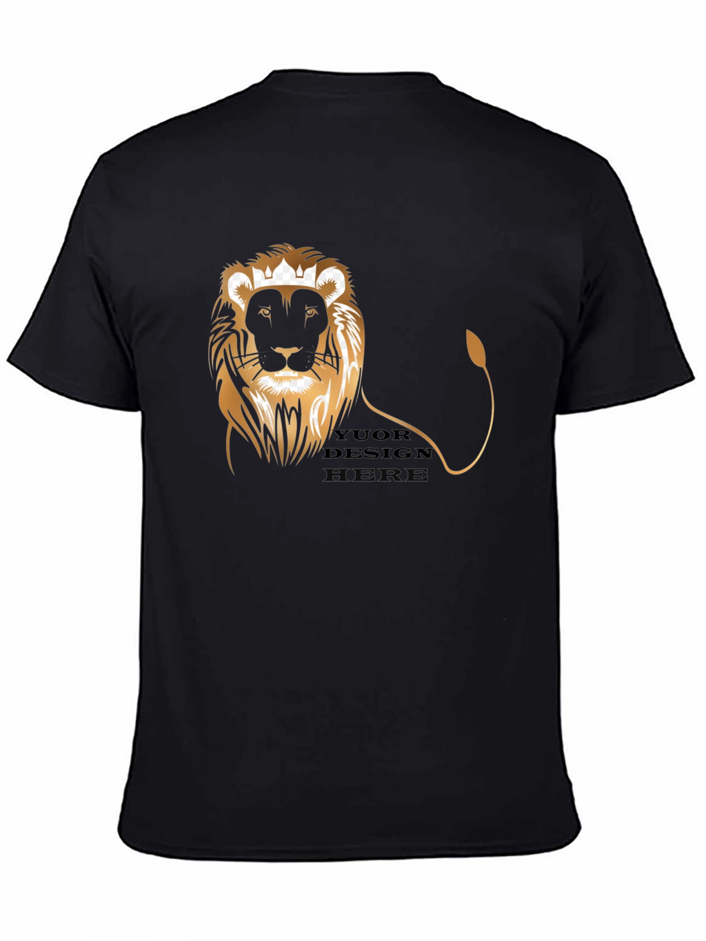 King Lion Black Graphic Tee