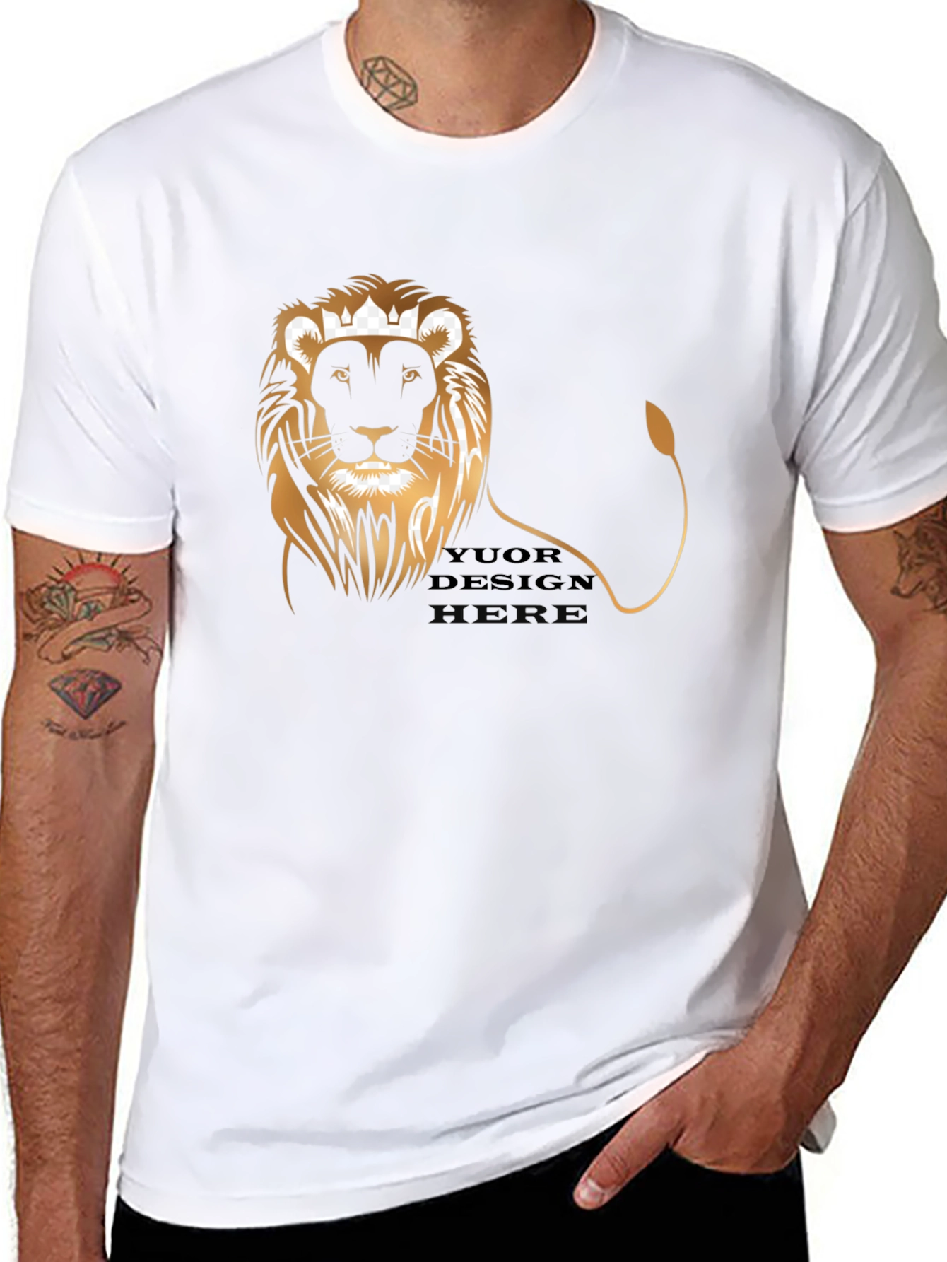 King Lion Black Graphic Tee