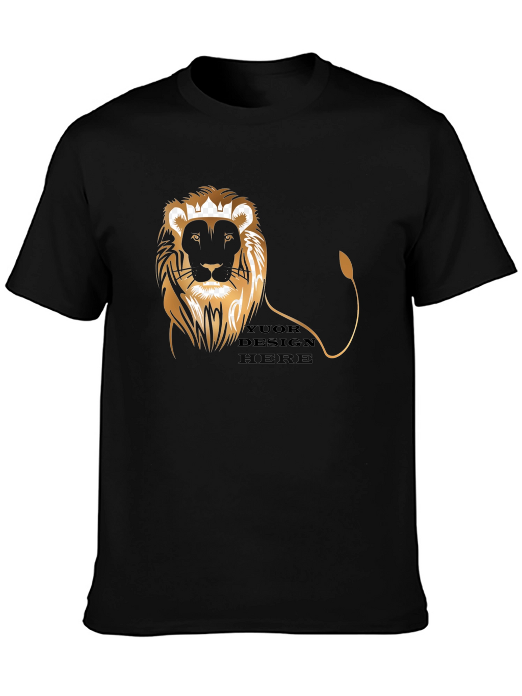 King Lion Black Graphic Tee