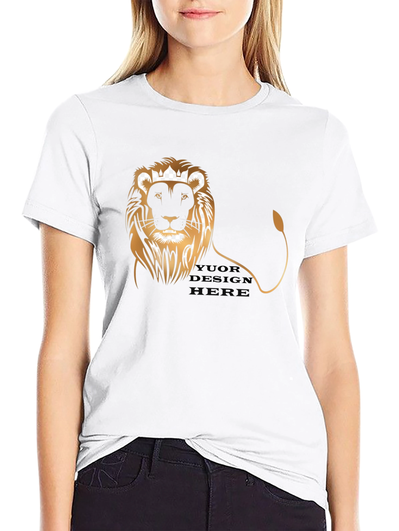 King Lion Black Graphic Tee
