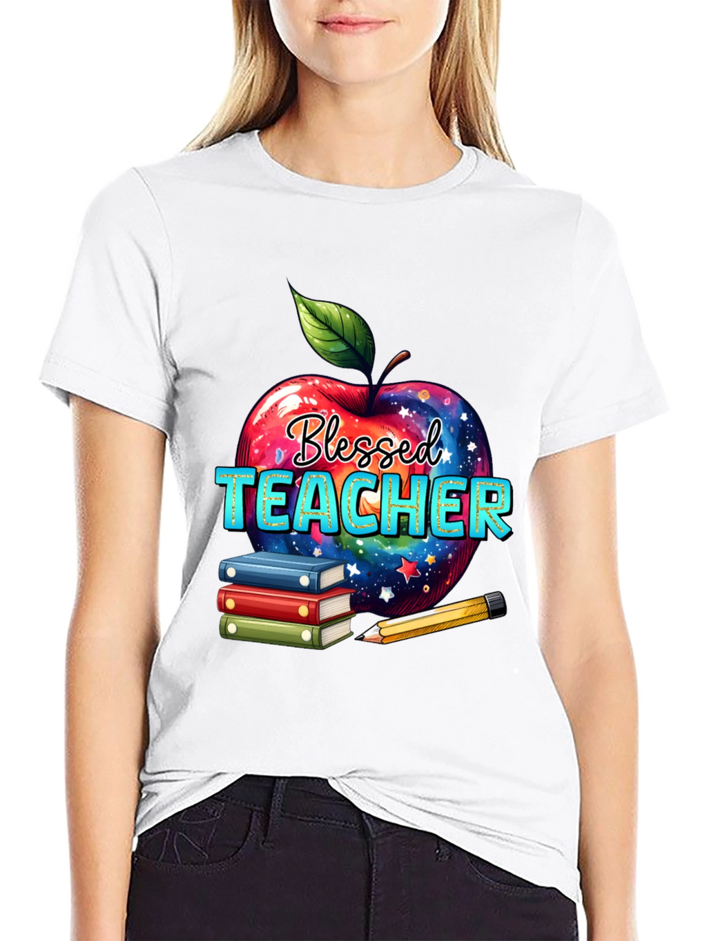 Blessed Teacher Apple T-Shirt