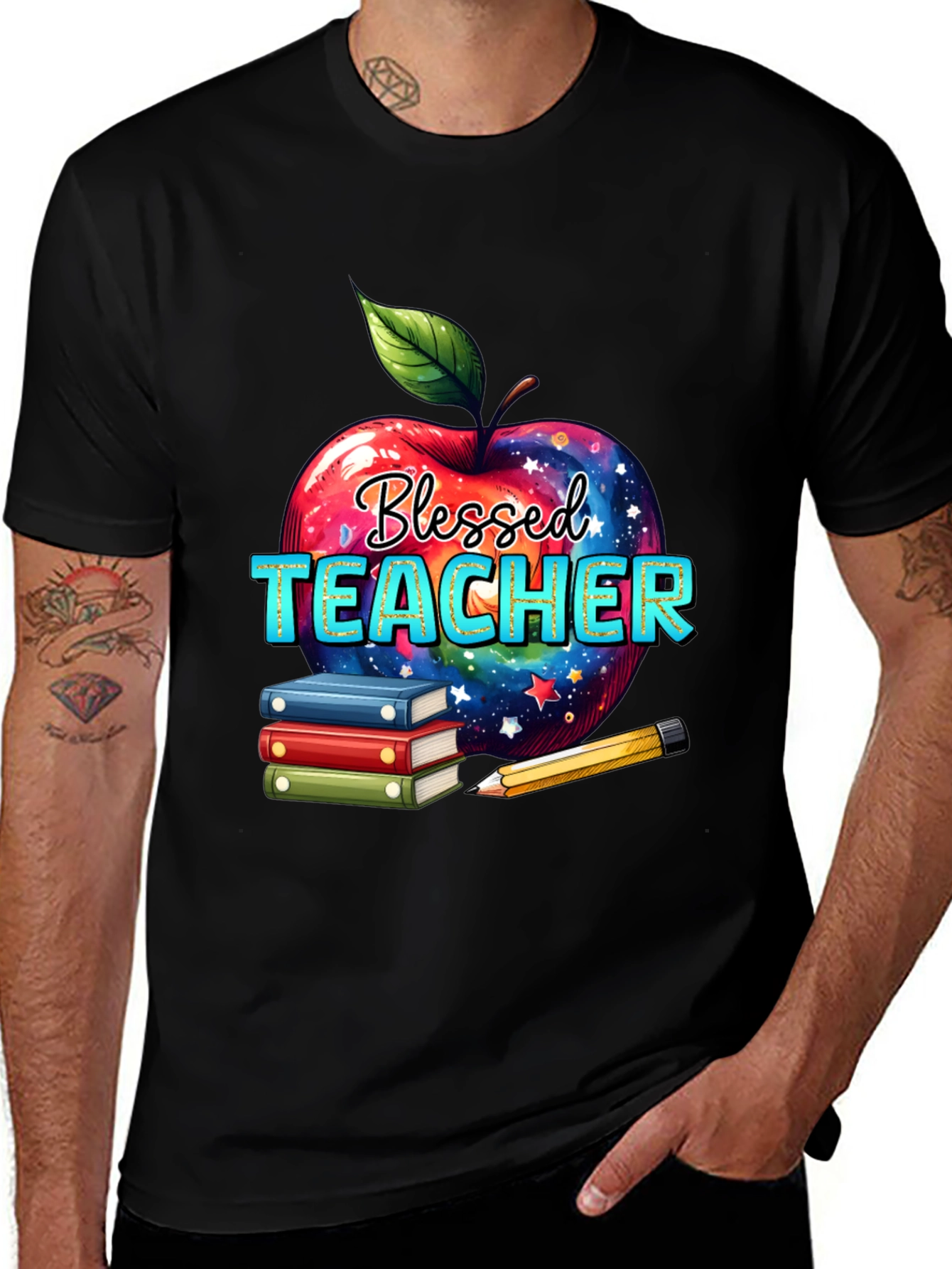 Blessed Teacher Apple T-Shirt