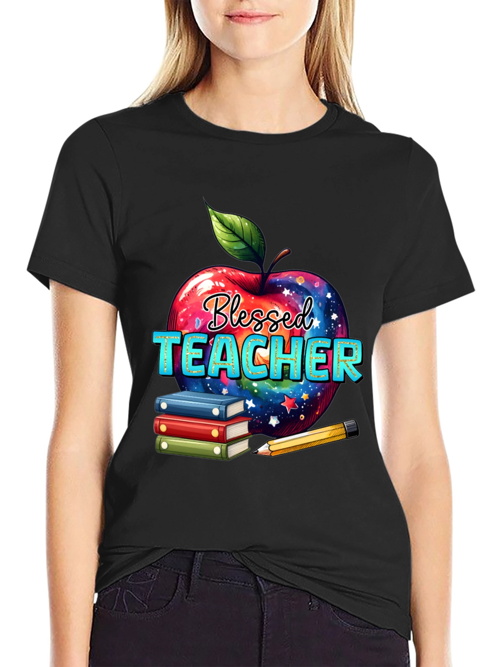 Blessed Teacher Apple T-Shirt