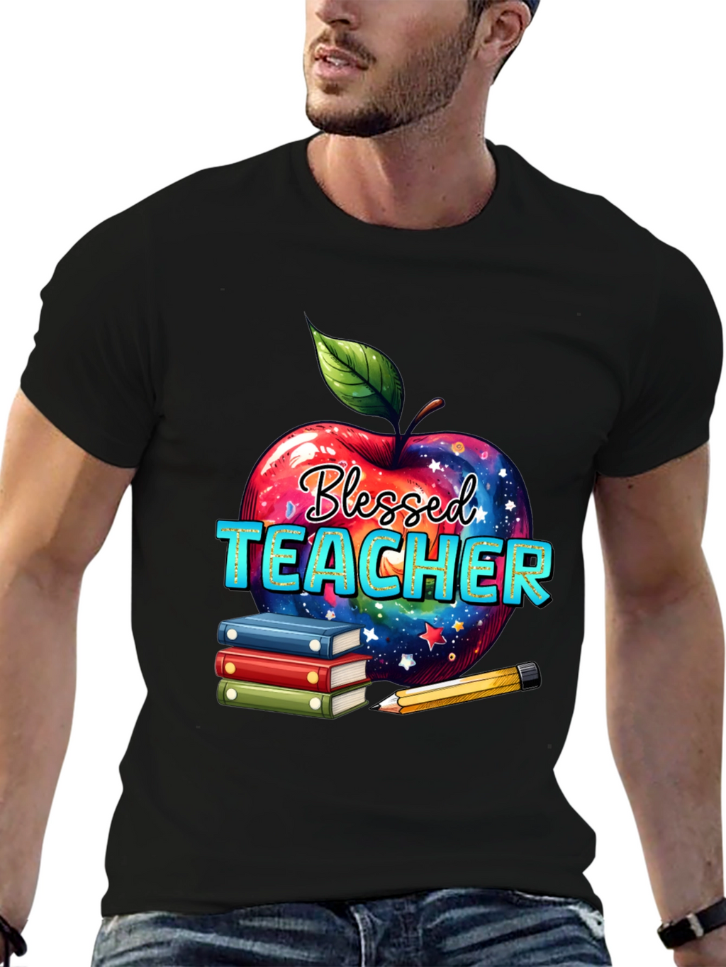 Blessed Teacher Apple T-Shirt