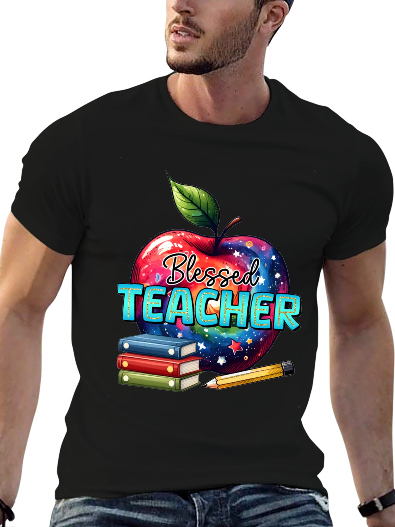 Blessed Teacher Apple T-Shirt