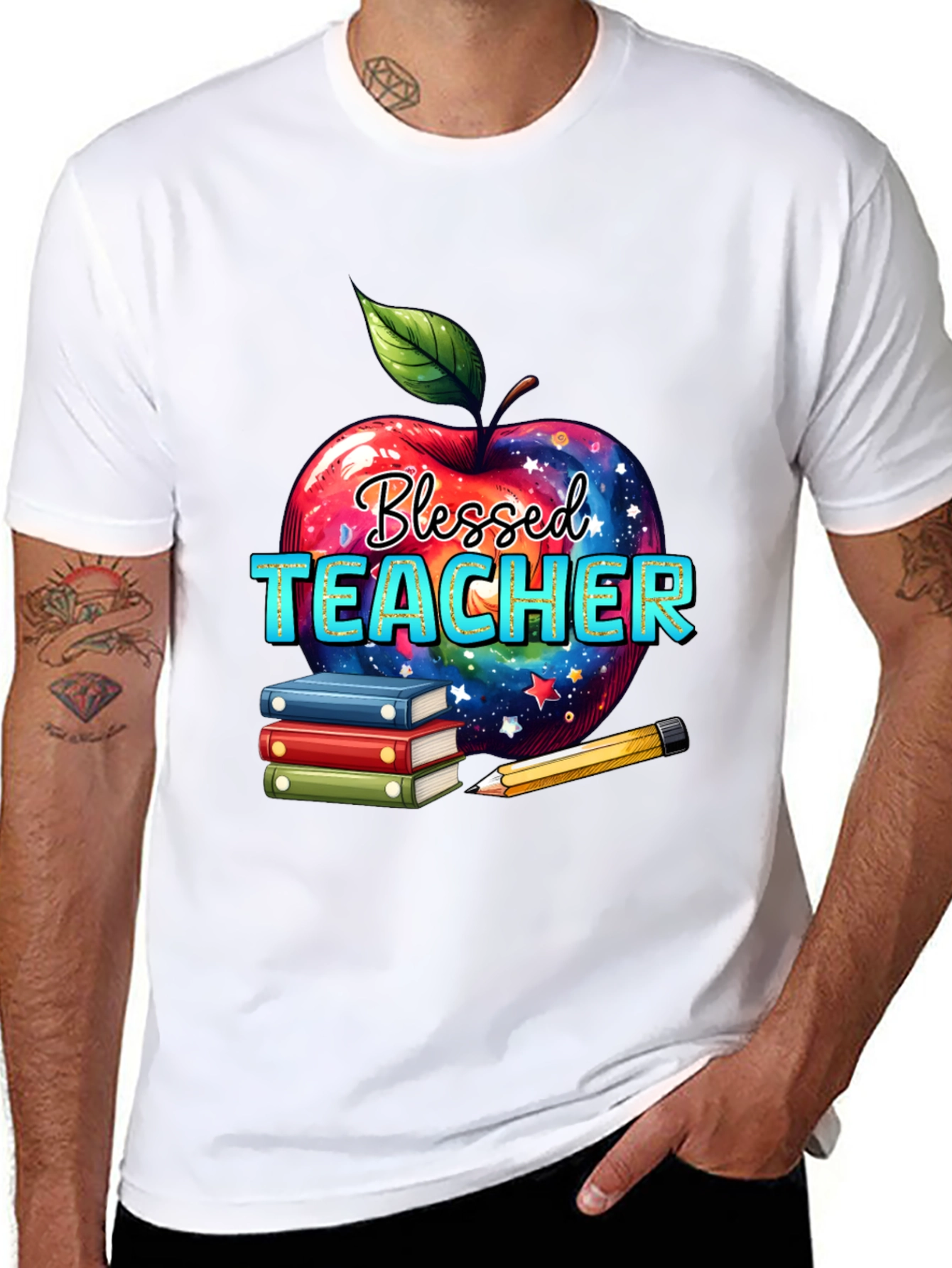 Blessed Teacher Apple T-Shirt