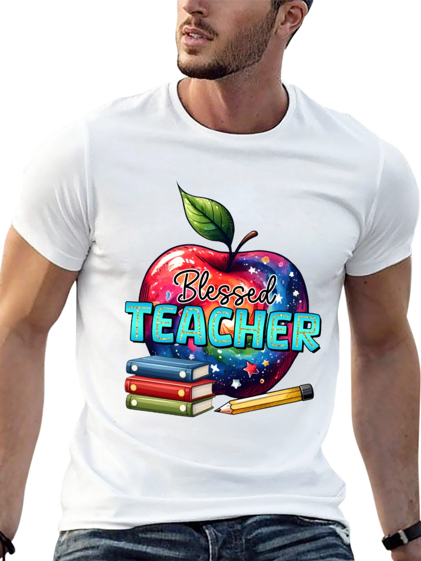 Blessed Teacher Apple T-Shirt