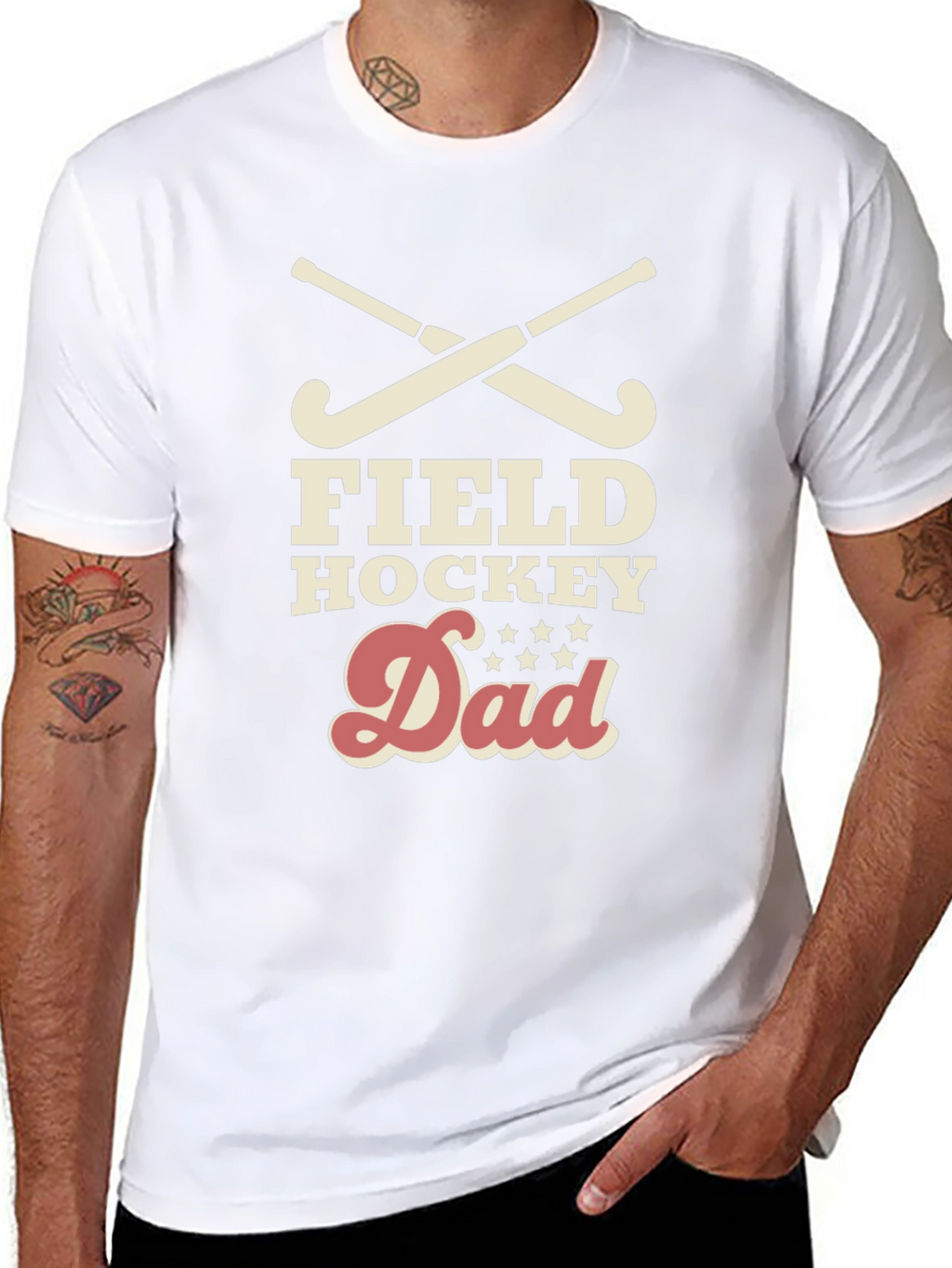 Field Hockey Dad Graphic Tee - Black