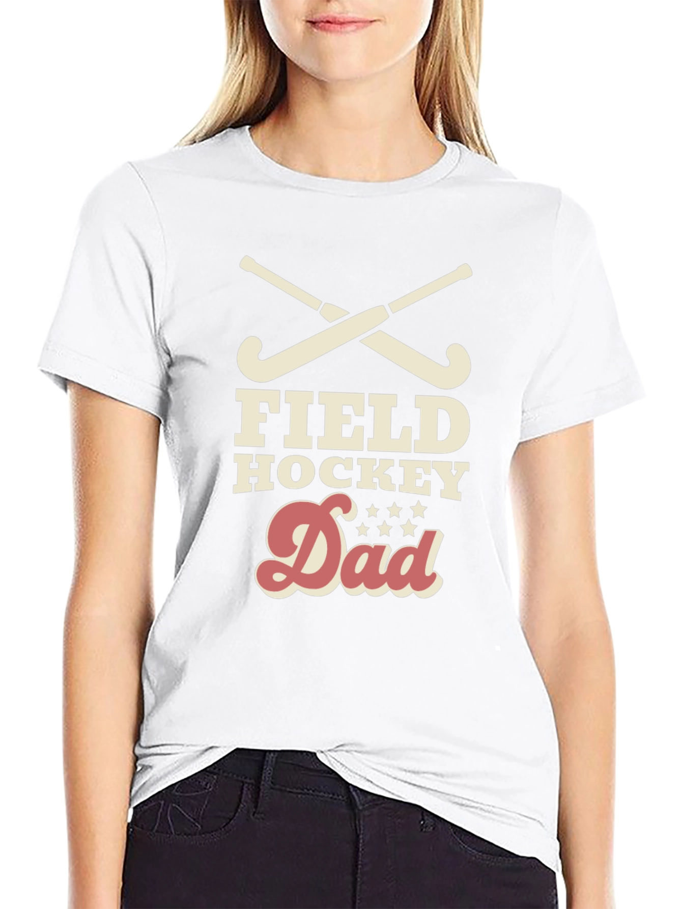 Field Hockey Dad Graphic Tee - Black