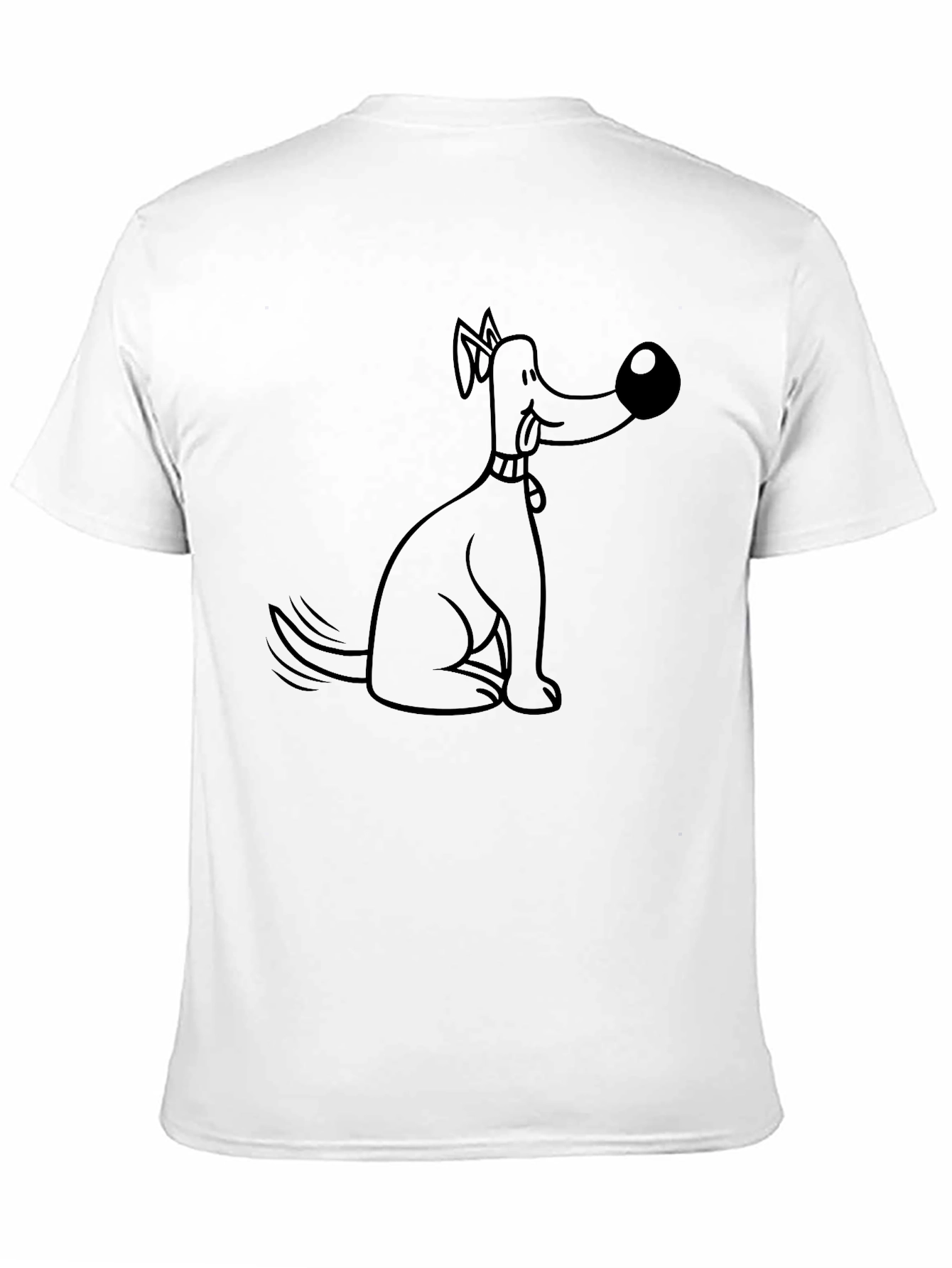 Funny Dog Cartoon Black T-Shirt
