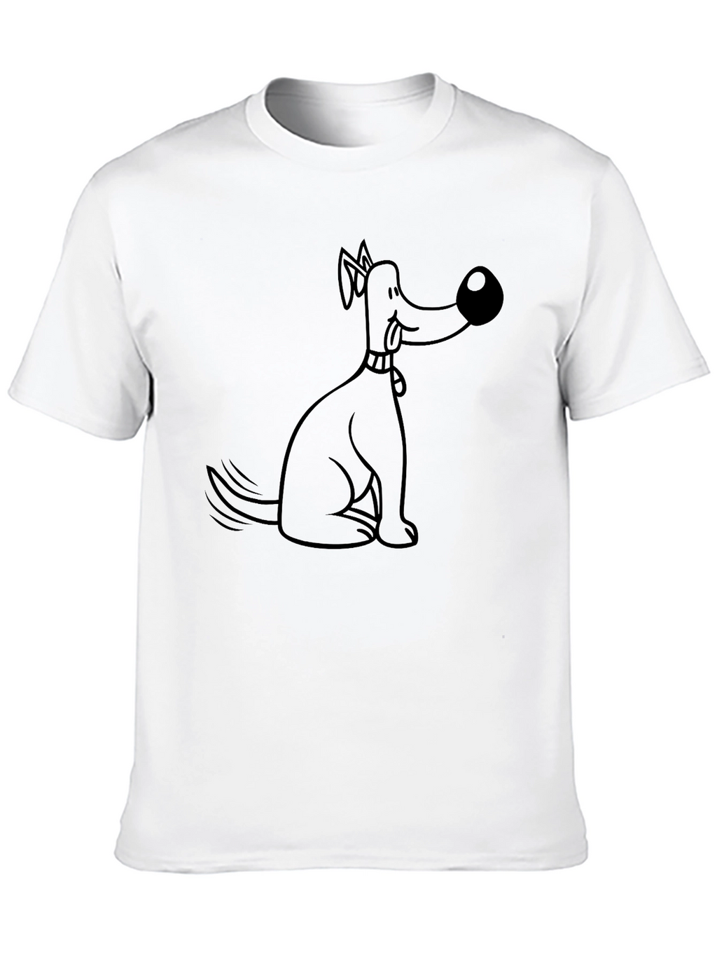 Funny Dog Cartoon Black T-Shirt