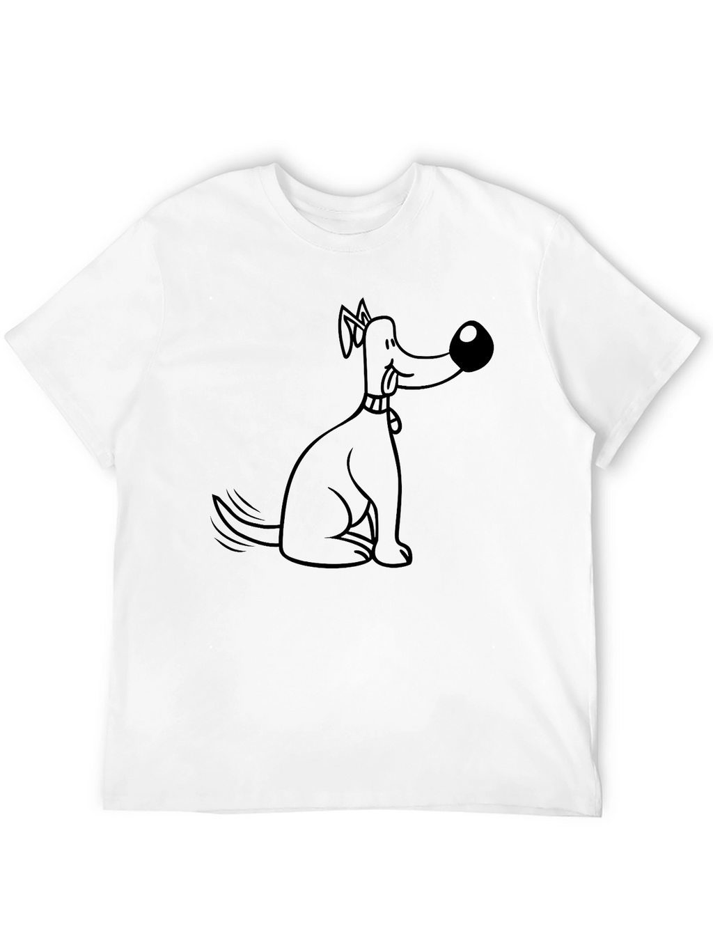 Funny Dog Cartoon Black T-Shirt