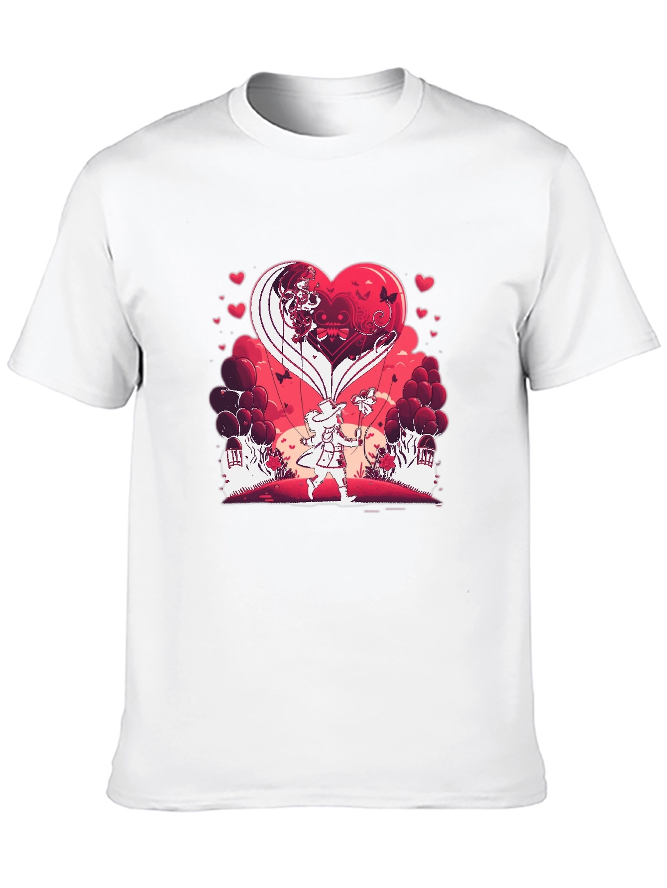 Heart Balloon T-Shirt - Romantic Valentines Day Design